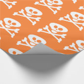 Schädel und Kreuzknochen Geschenkpapier (Ecke)