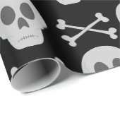 Schädel und Kreuzknochen Geschenkpapier (Rolleneckpunkt)