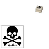 Schädel und Kreuzknochen Gummistempel (Stempel)