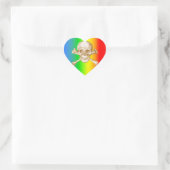 Schädel und Kreuzknochen. Herz-Aufkleber (Tasche)