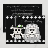 Schädel und Kreuzknochen Hochzeitseinladung Einladung (Vorne/Hinten)