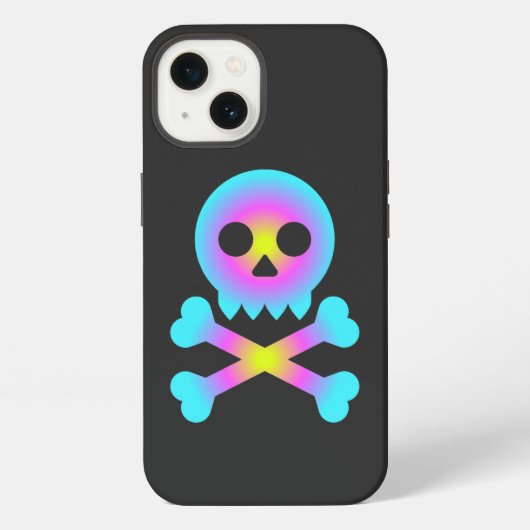 Schädel und Kreuzknochen iPhone Hülle (Rückseite)