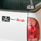 Schädel- und Kreuzknochen, ja ich, Arrgh Autoaufkleber (Auf Lkw)