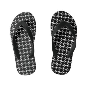 Schädel und Kreuzknochen Kinderbadesandalen