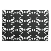 Schädel und Kreuzknochen Kissenbezug (Rückseite-Links)