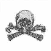 Schädel und Kreuzknochen klassisch Aufkleber (Vorderseite)