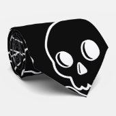 Schädel und Kreuzknochen Krawatte (Gerollt)