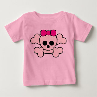 Schädel und Kreuzknochen Langschlauch Baby T-shirt