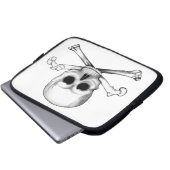 Schädel und Kreuzknochen Laptopschutzhülle (Vorne Knopf)