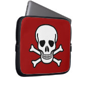 Schädel und Kreuzknochen Laptopschutzhülle (Vorne Rechts)