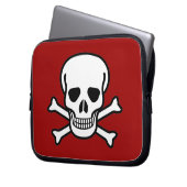 Schädel und Kreuzknochen Laptopschutzhülle (Vorderseite Links)