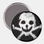 Schädel und Kreuzknochen Magnet (Vorderseite/Rückseite)