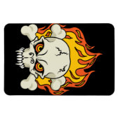 Schädel und Kreuzknochen Magnet (Horizontal)