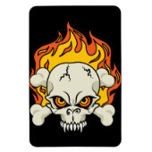 Schädel und Kreuzknochen Magnet (Vertikal)