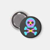 Schädel und Kreuzknochen Magnet (Vorderseite/Rückseite)