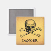 Schädel und Kreuzknochen | Magnet | Benutzerdefini (Vorderseite/Rückseite)