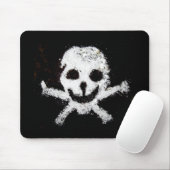 Schädel und Kreuzknochen Mousepad (Mit Mouse)