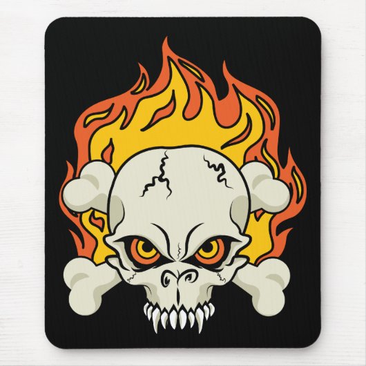 Schädel und Kreuzknochen Mousepad (Vorne)