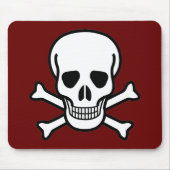 Schädel und Kreuzknochen Mousepad (Vorne)