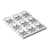 Schädel und Kreuzknochen Notizblock (angewinkelt)