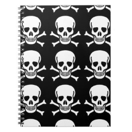 Schädel und Kreuzknochen Notizblock