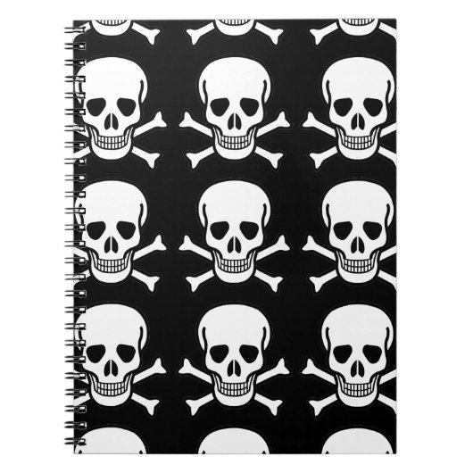 Schädel und Kreuzknochen Notizblock (Vorderseite)