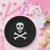 Schädel und Kreuzknochen Pappteller (Party)