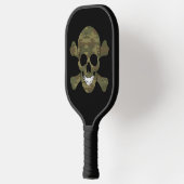Schädel und Kreuzknochen Pickleball Schläger (Links)