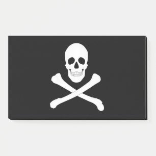 Schädel und Kreuzknochen (Piratenflagge) Post-it Klebezettel