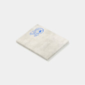 Schädel und Kreuzknochen Post-it Klebezettel (angewinkelt)