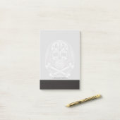 Schädel und Kreuzknochen Post-it Klebezettel (Auf Schreibtisch)