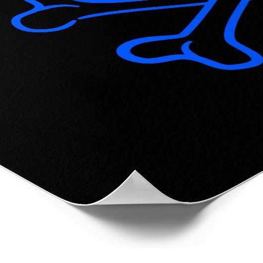 Schädel und Kreuzknochen Poster (Ecke)