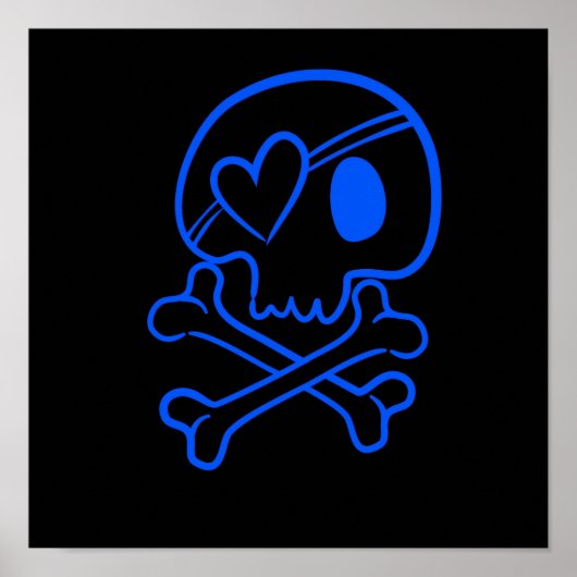 Schädel und Kreuzknochen Poster (Vorne)