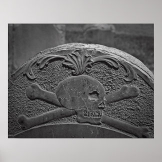 Schädel und Kreuzknochen Poster