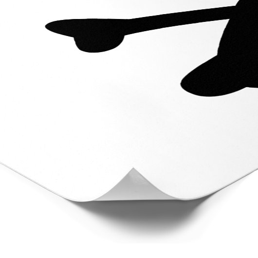 Schädel und Kreuzknochen Poster (Ecke)