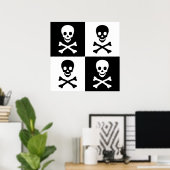Schädel und Kreuzknochen Poster (Heimbüro)