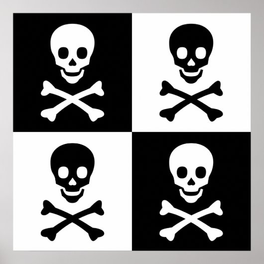 Schädel und Kreuzknochen Poster (Vorne)