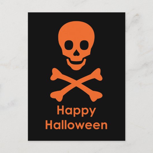 Schädel und Kreuzknochen Postkarte (Vorderseite)