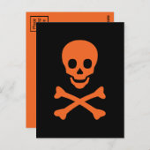 Schädel und Kreuzknochen Postkarte (Vorne/Hinten)