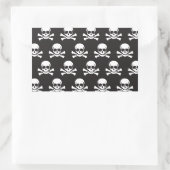 Schädel und Kreuzknochen Rechteckiger Aufkleber (Tasche)