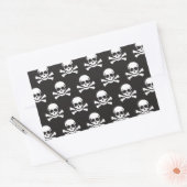 Schädel und Kreuzknochen Rechteckiger Aufkleber (Umschlag)