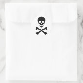 Schädel und Kreuzknochen Runder Aufkleber (Tasche)