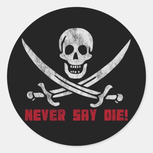 Schädel und Kreuzknochen Runder Aufkleber (Vorderseite)