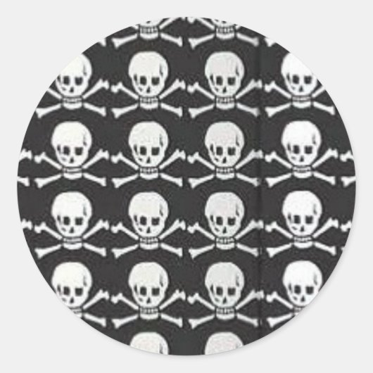 Schädel und Kreuzknochen Runder Aufkleber (Vorderseite)