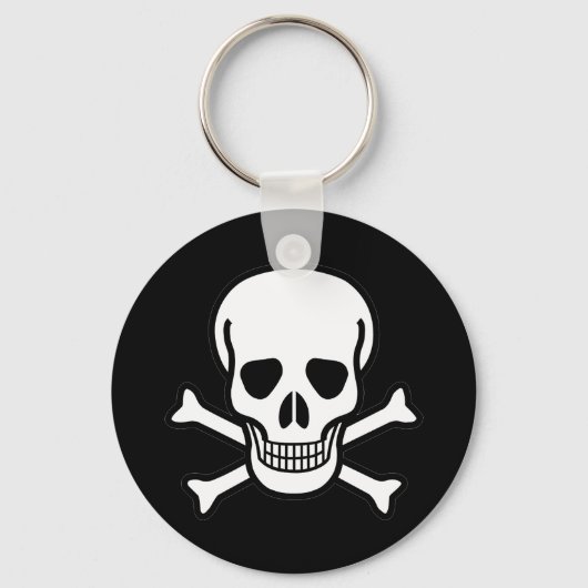 Schädel und Kreuzknochen Schlüsselanhänger (Vorderseite)