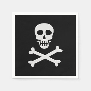 Schädel und Kreuzknochen Serviette