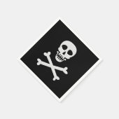 Schädel und Kreuzknochen Serviette (Ecke)