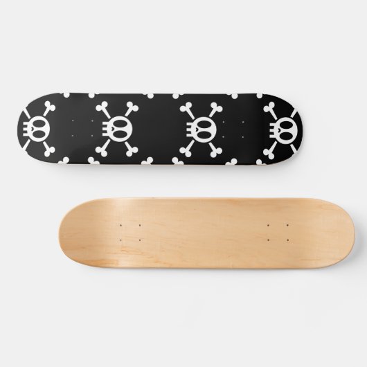 Schädel und Kreuzknochen Skateboard (Horizontal)