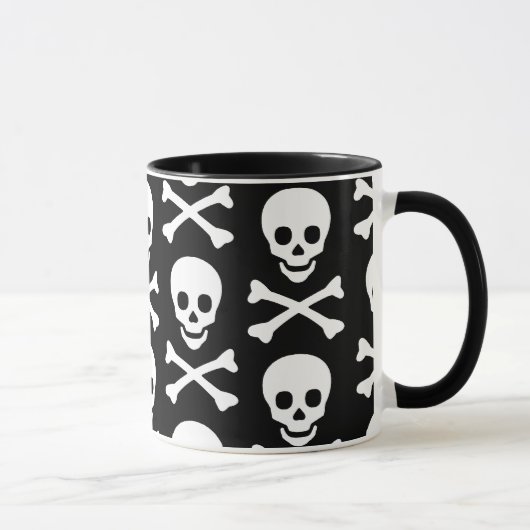 Schädel und Kreuzknochen Tasse (Rechts)