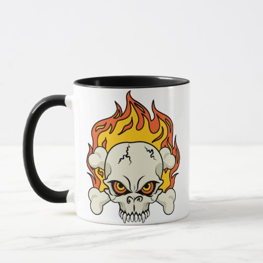 Schädel und Kreuzknochen Tasse (Links)
